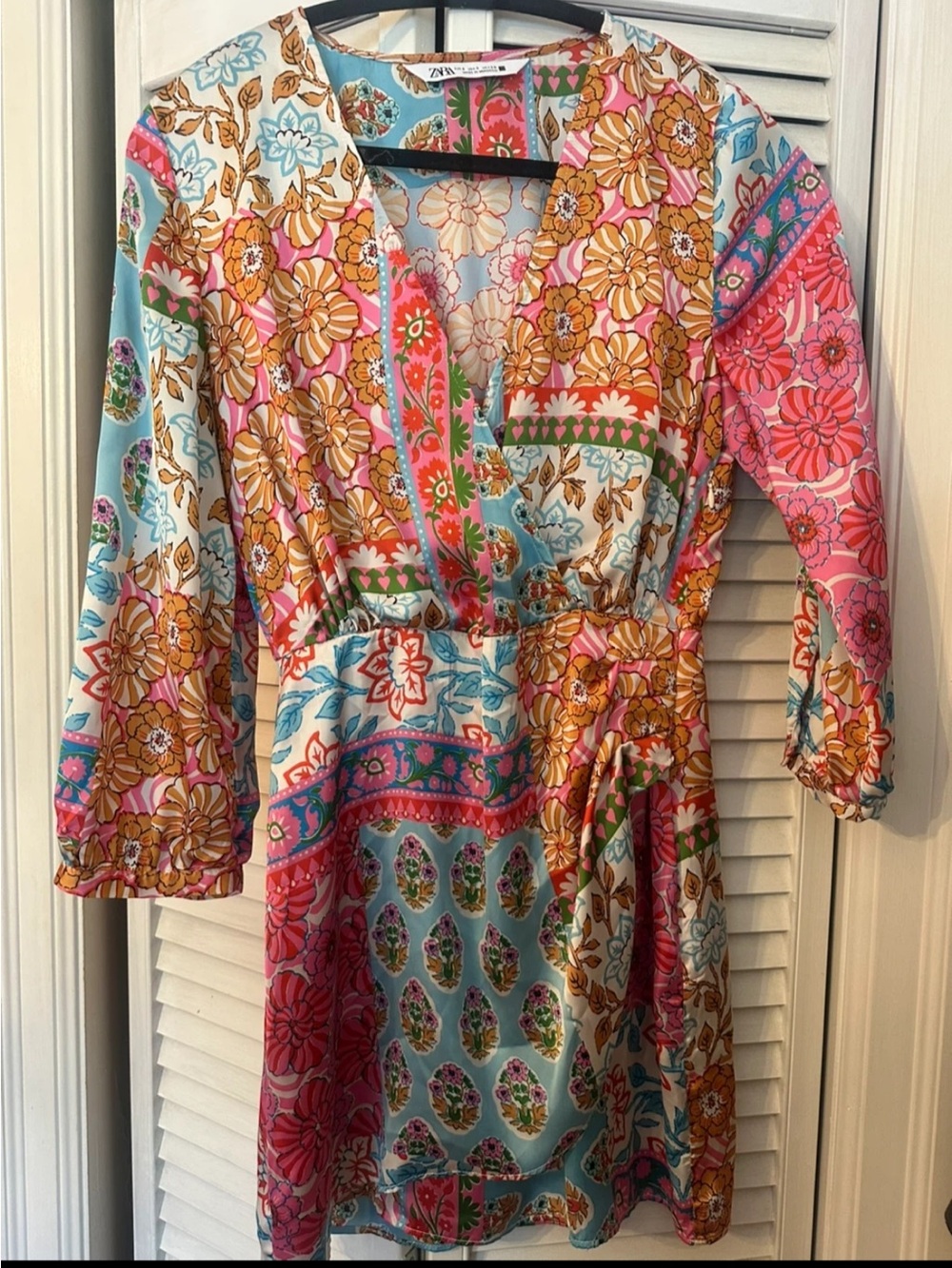 Zara Multicolor Patchwork Dress